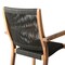 Armen Living Madsen Outdoor Eucalyptus Wood and Charcoal Rope Dining Chairs with Teak Finish, PK2 LCMASICHTK - alternate 8
